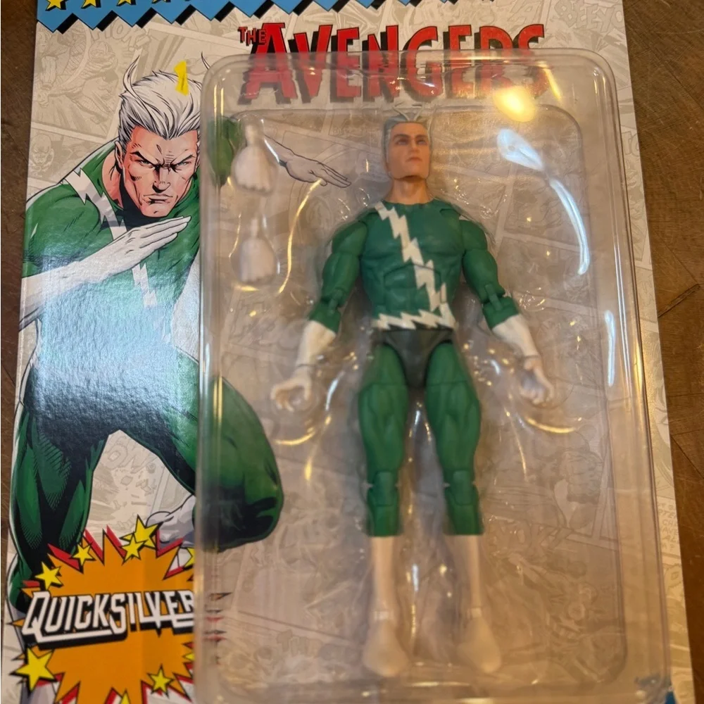 Marvel Ledgen’s Avenger’s Retro Quicksilver Jointed Action Figure Hasbro 6” NEW
